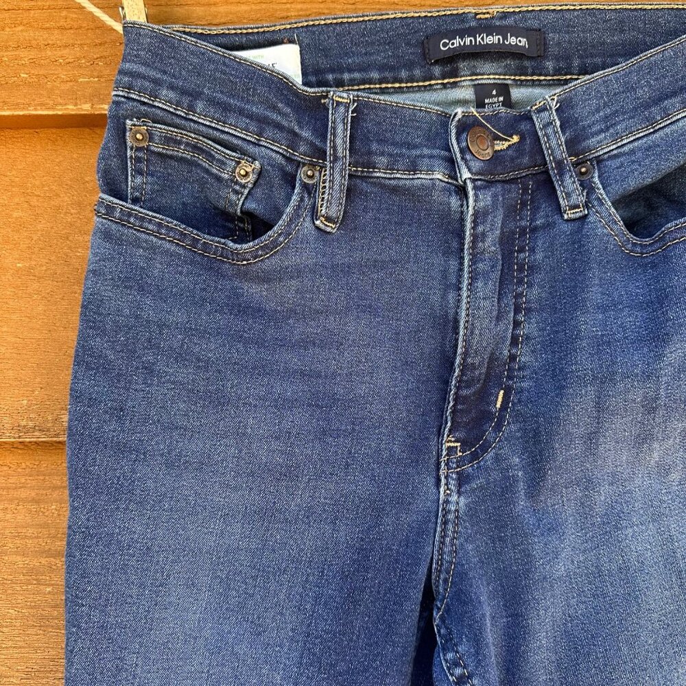 Calvin Klein Jeans High Rise Skinny Blue Jeans Size 4 - Picture 7 of 13